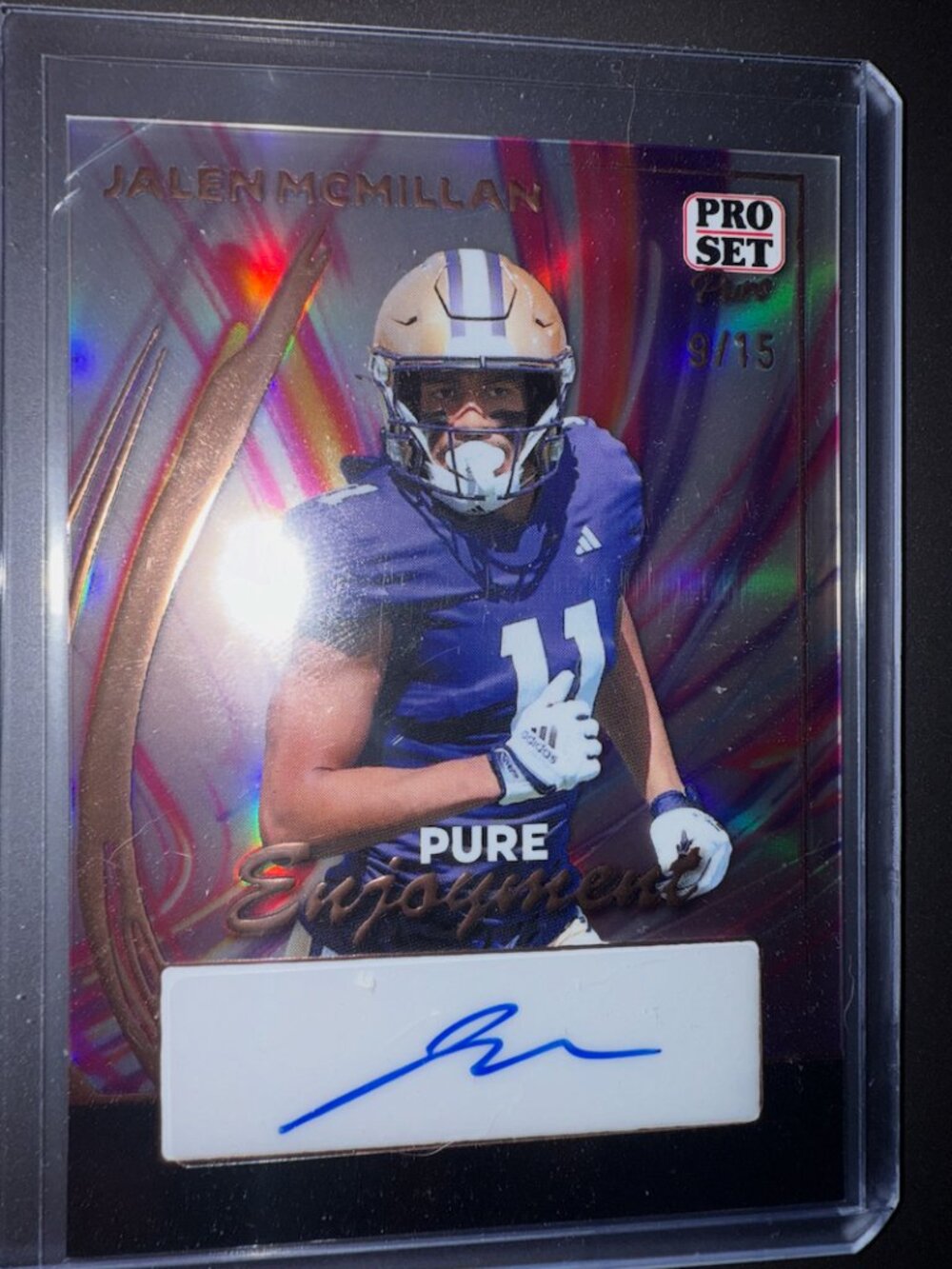 Jalen McMillan Auto PE-JMM | 2024 Leaf Pure Enjoyment 9/15